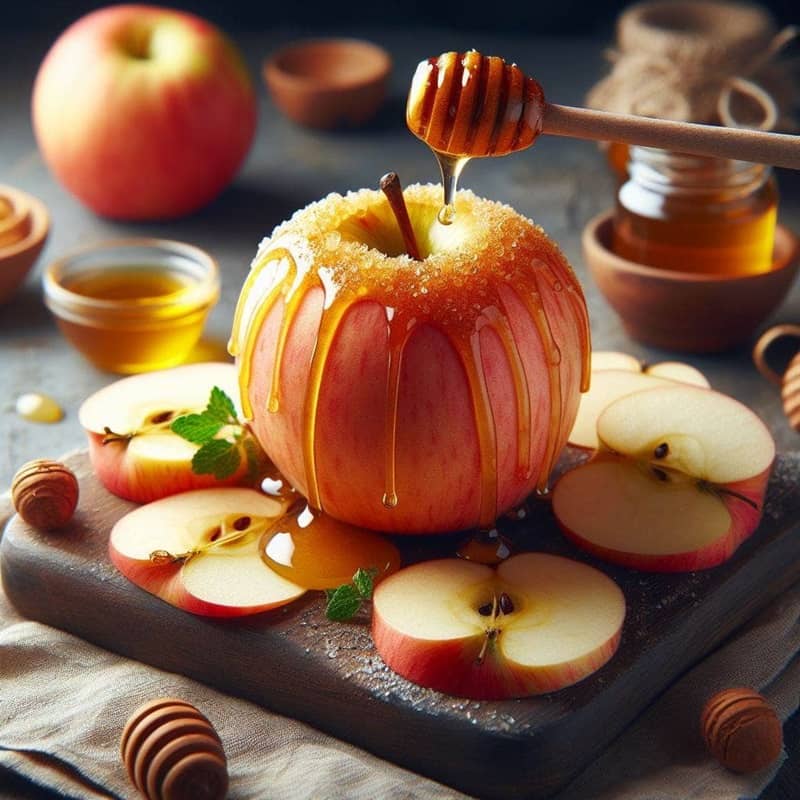Honeyed Apple with apple slices